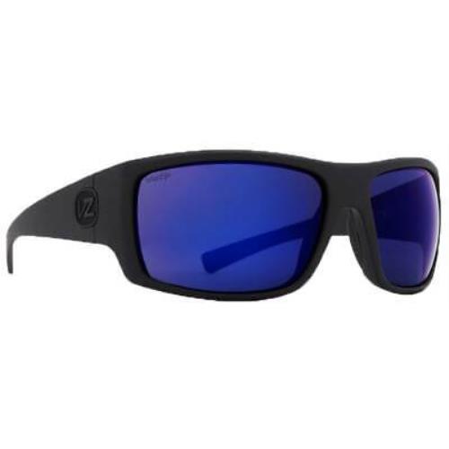 Von Zipper Suplex Sunglasses - Black Satin / Wildlife Blue Flash Polarized