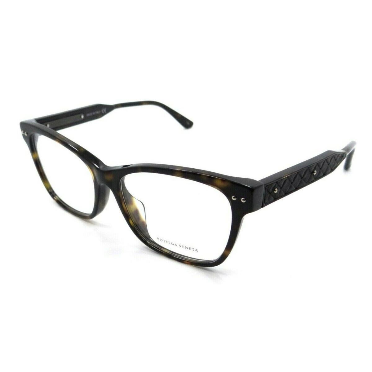 Bottega Veneta Eyeglasses Frames BV0016OA 002 53-15-145 Havana / Black Asian Fit