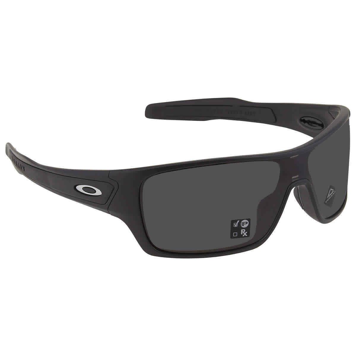 Oakley Turbine Rotor Prizm Grey Wrap Men`s Sunglasses OO9307 930728 32 - Frame: Black, Lens: Gray
