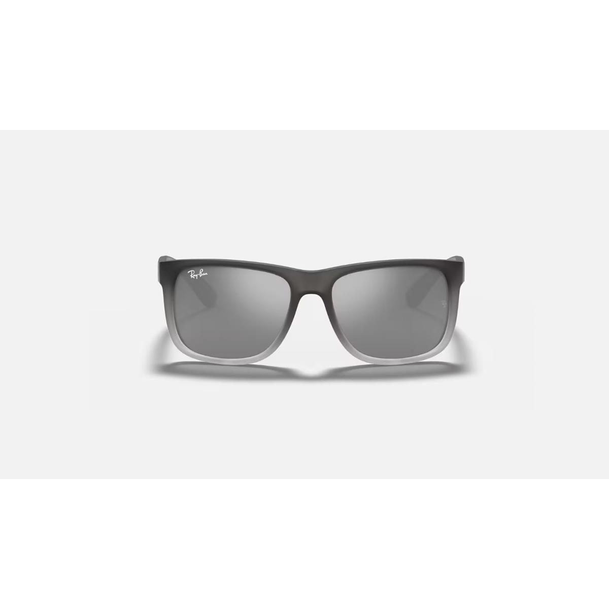 Ray-ban Justin Classic Grey/silver Mirror Gradient 54mm Sunglasses RB4165 852/88 - Frame: Grey, Lens: Silver Mirror