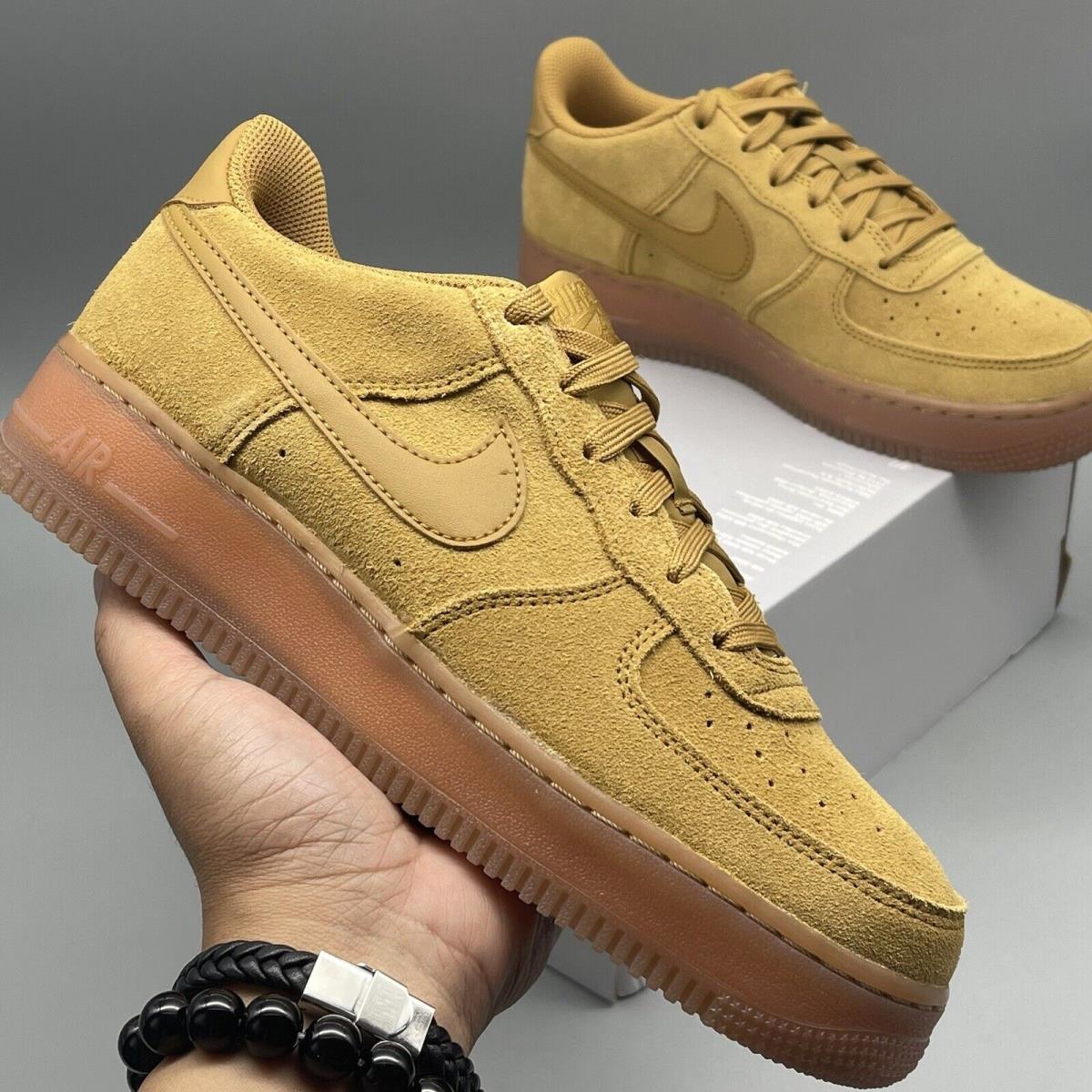 Nike Air Force 1 LV8 3 GS Wheat Flax Gum BQ5485-700 Size 6Y / Womens 7.5 Shoes - Brown