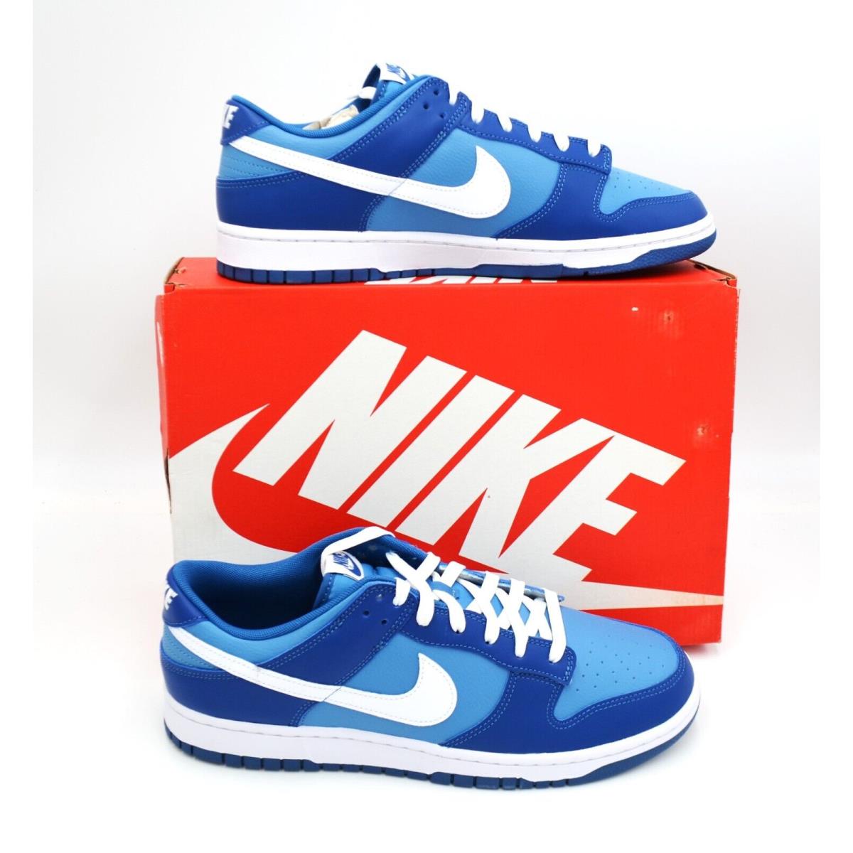 Nike Dunk Low Retro Men`s Size 12 Dark Marina Blue Shoes DJ6188 400 - Blue
