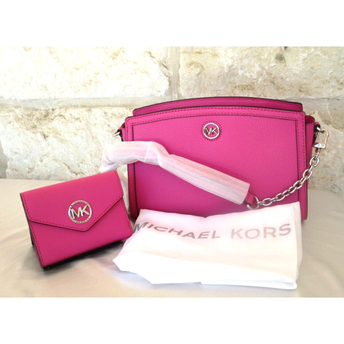 Michael Kors  bag  Chantal - Cerise/Pink Bright Colorful Handle/Strap, Silver Hardware, Cerise (Pink) Silver hardware Exterior 0