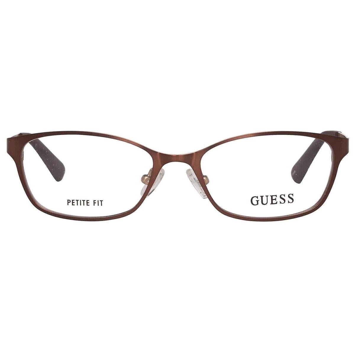 Guess GU2563 049 Cat Eye Matte Dark Brown Eyeglasses