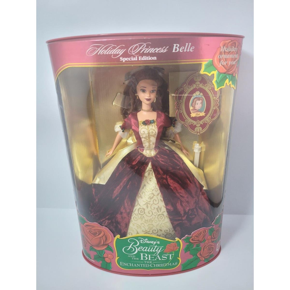 Holiday Princess Belle Barbie Doll Mattel 16710 Disney Beauty Beast