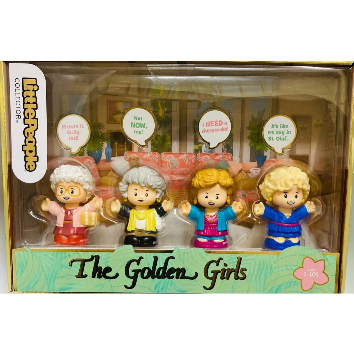 Fisher-price Little People Collector Golden Girls TV Show Figure 4 Pack Toy Set