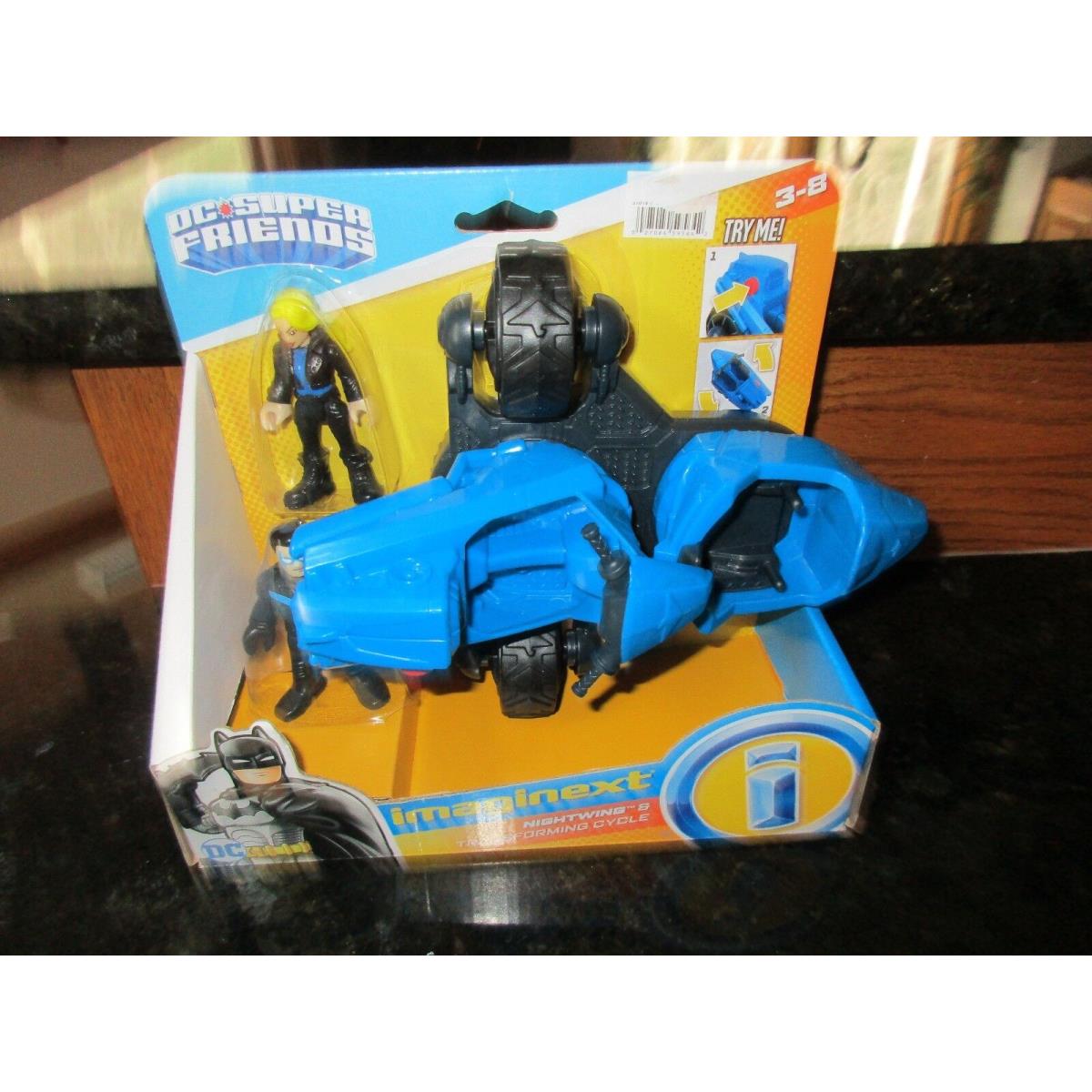Imaginext Super Friends Fisher Price Nightwing Transforming Cycle Black Canary