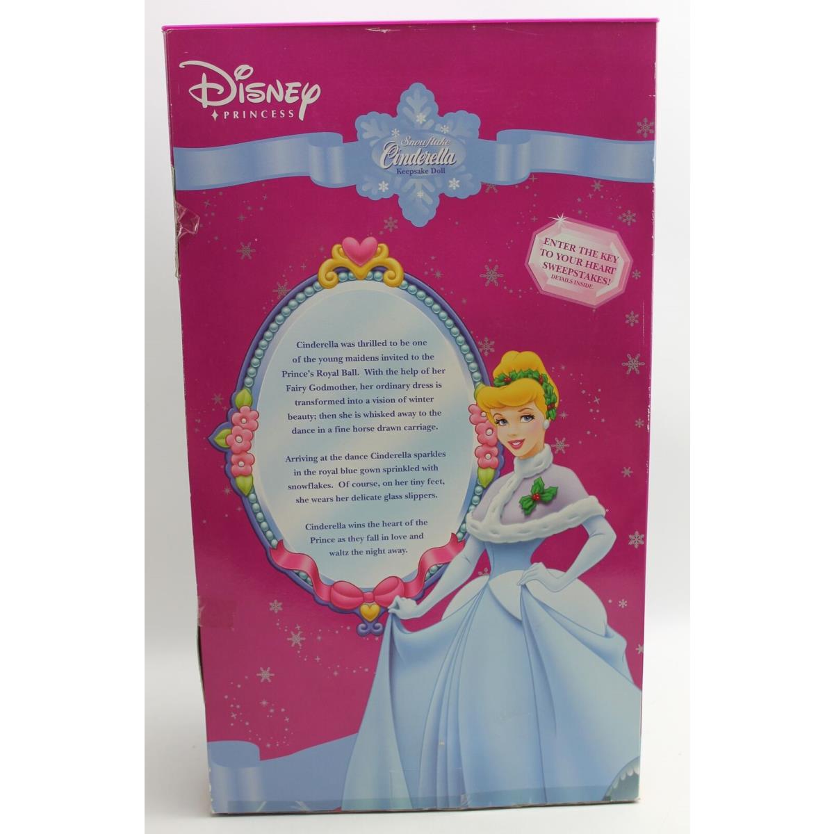 Disney Princess Cinderella Porcelain Keepsake Doll 14 Snowflakes Doll