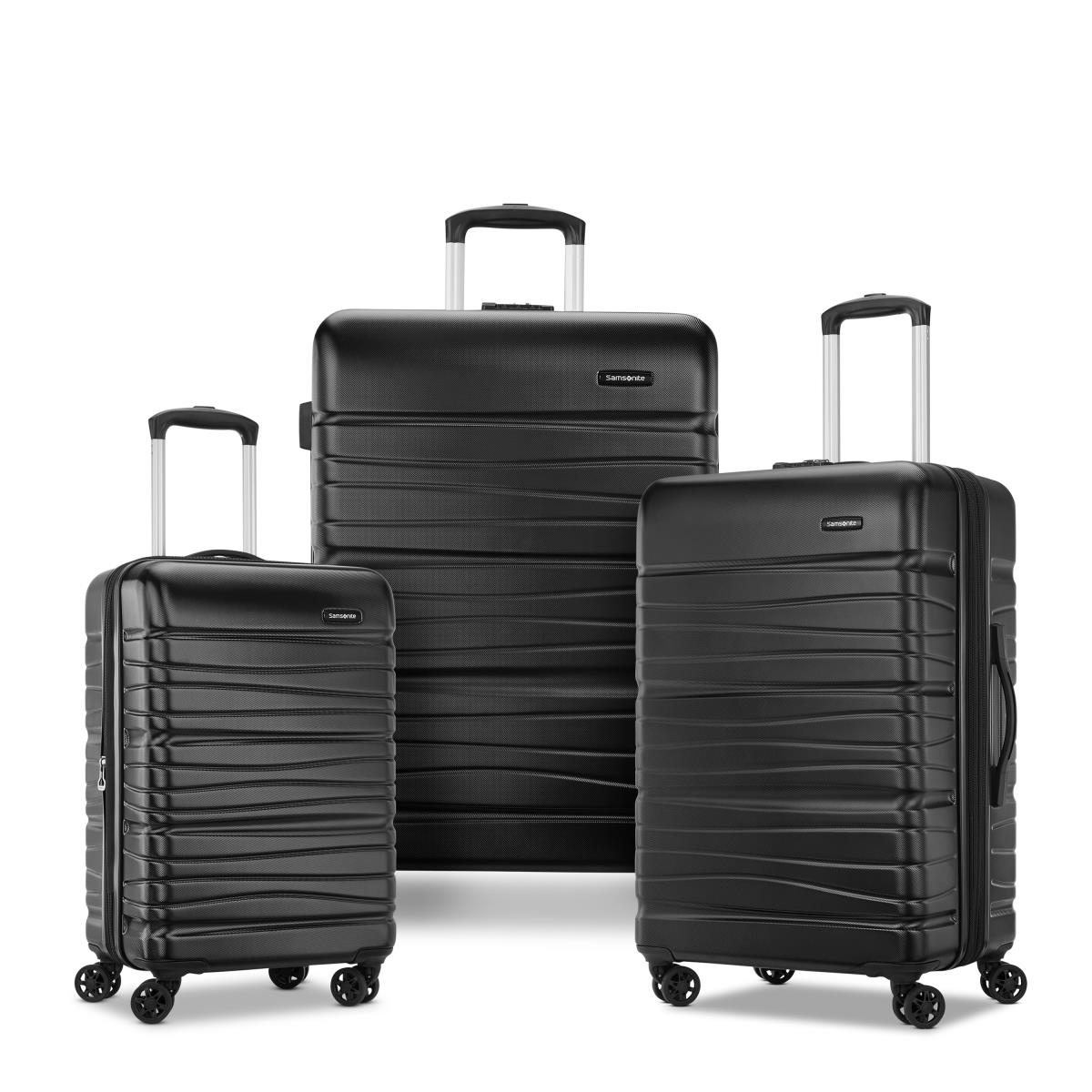 Samsonite 3 Piece Hardside Set - Luggage BASS BLACK