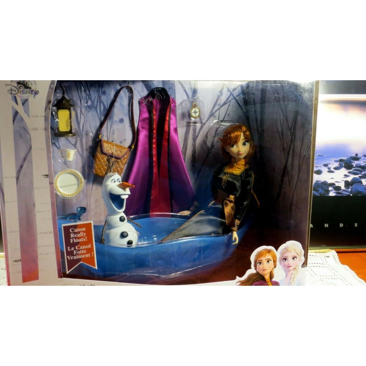 Disney Frozen 2 Princess Anna Doll Olaf Boat Adventure Play Set - - 10 Pcs