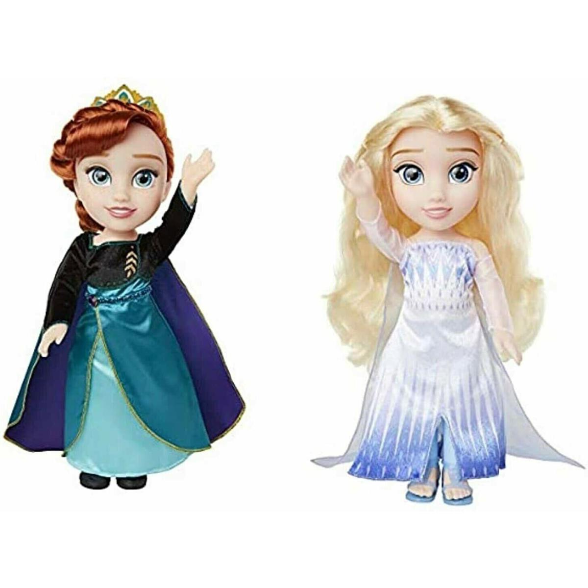 Disney Frozen 2 Queen Anna Elsa The Snow Queens 14.5 Dolls 2-PACK