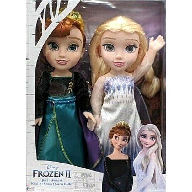 Disney Frozen 2 Queen Anna Elsa The Snow Queens 14.5 Dolls 2-PACK