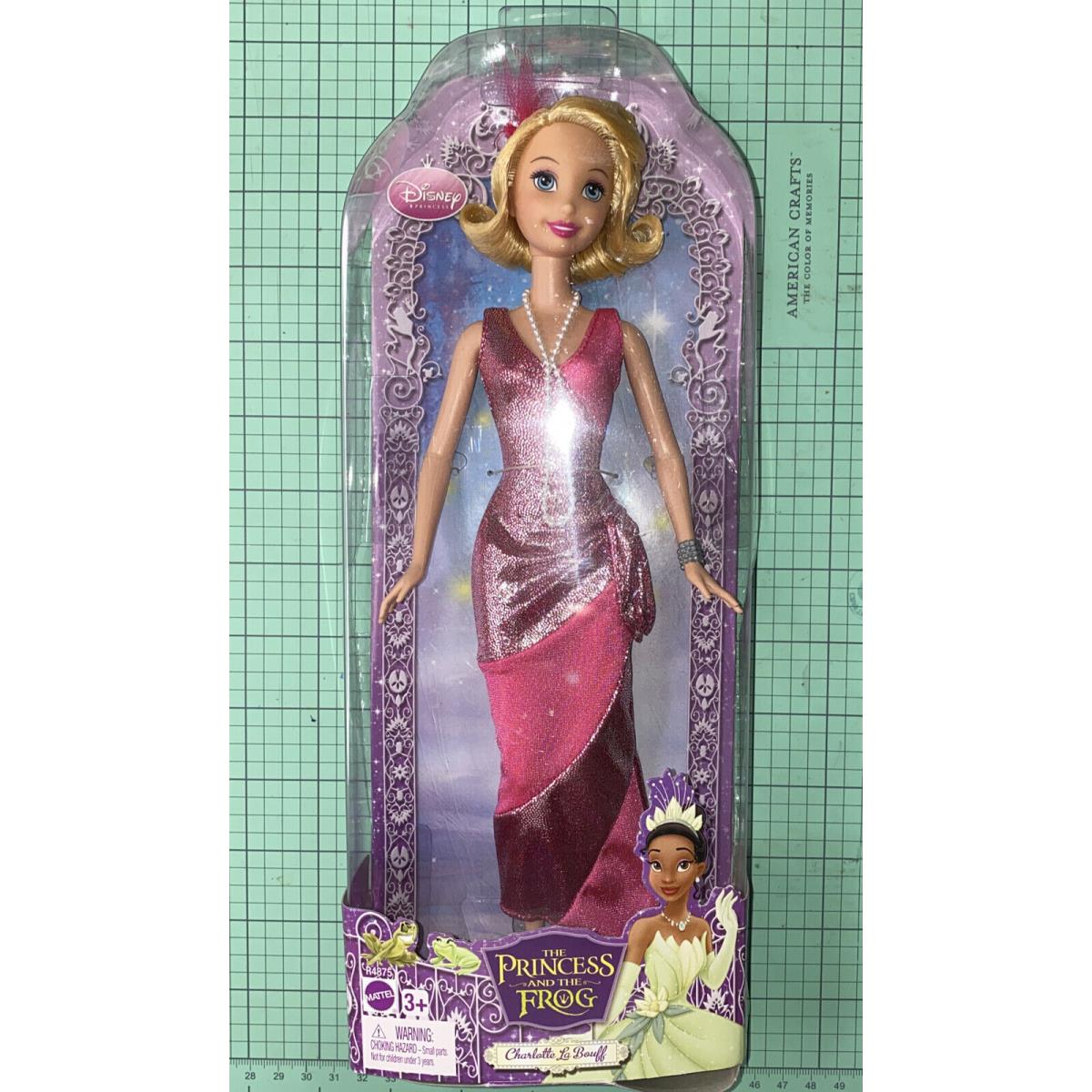 Disney Princess and The Frog Charlotte La Bouff Doll Mattel Toys 2009 Nrfb