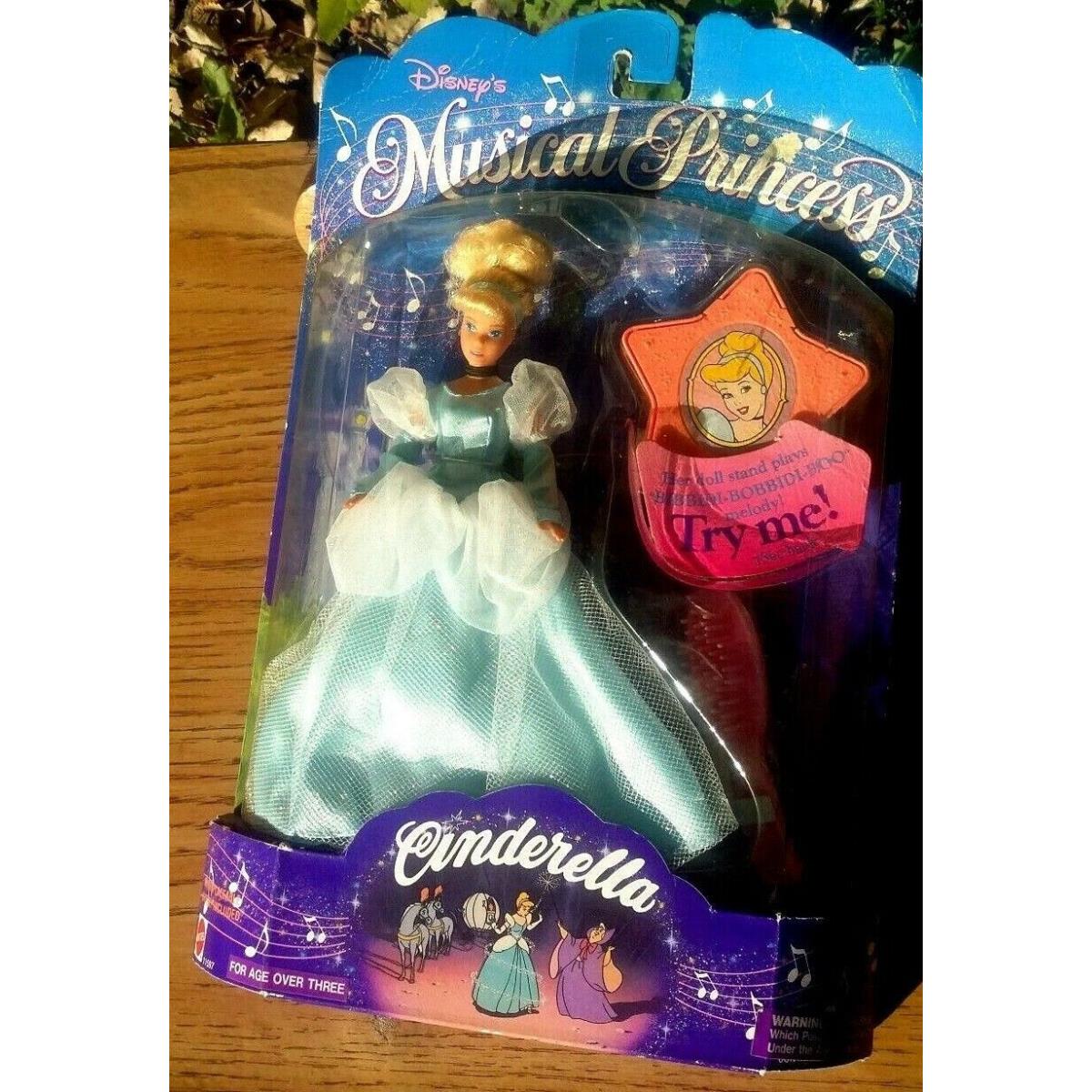Vintage 90s Mattel Disney Cinderella Musical Princess Doll 11597 Nos