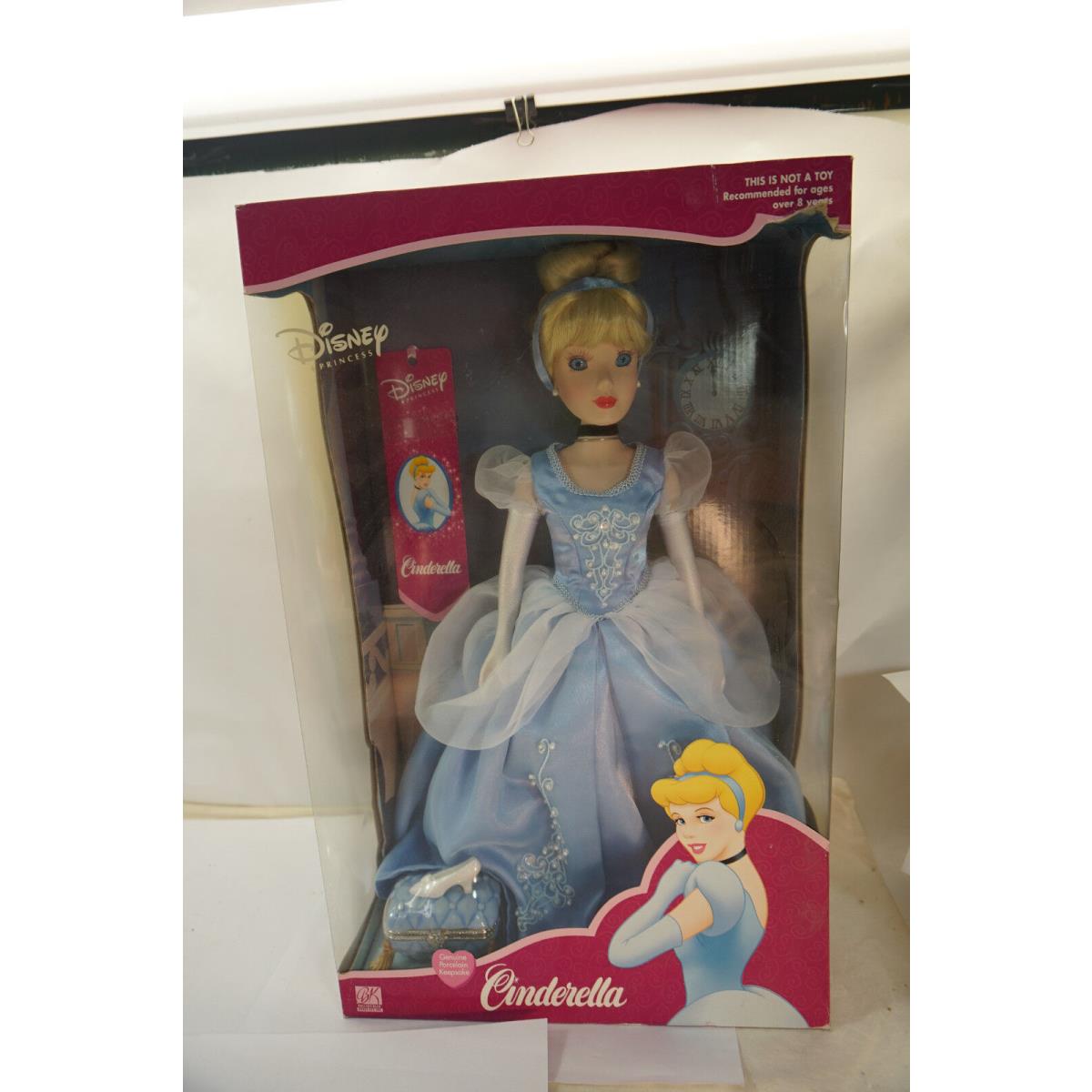 Disney Princess Doll Cinderella Brass Key 16in Tall Pearls Keepsake Mib Nrfb