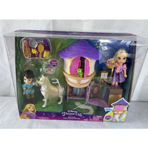 Disney Princess Rapunzel Petite Deluxe Gift Set Flynn Maximus Pascal Tree House