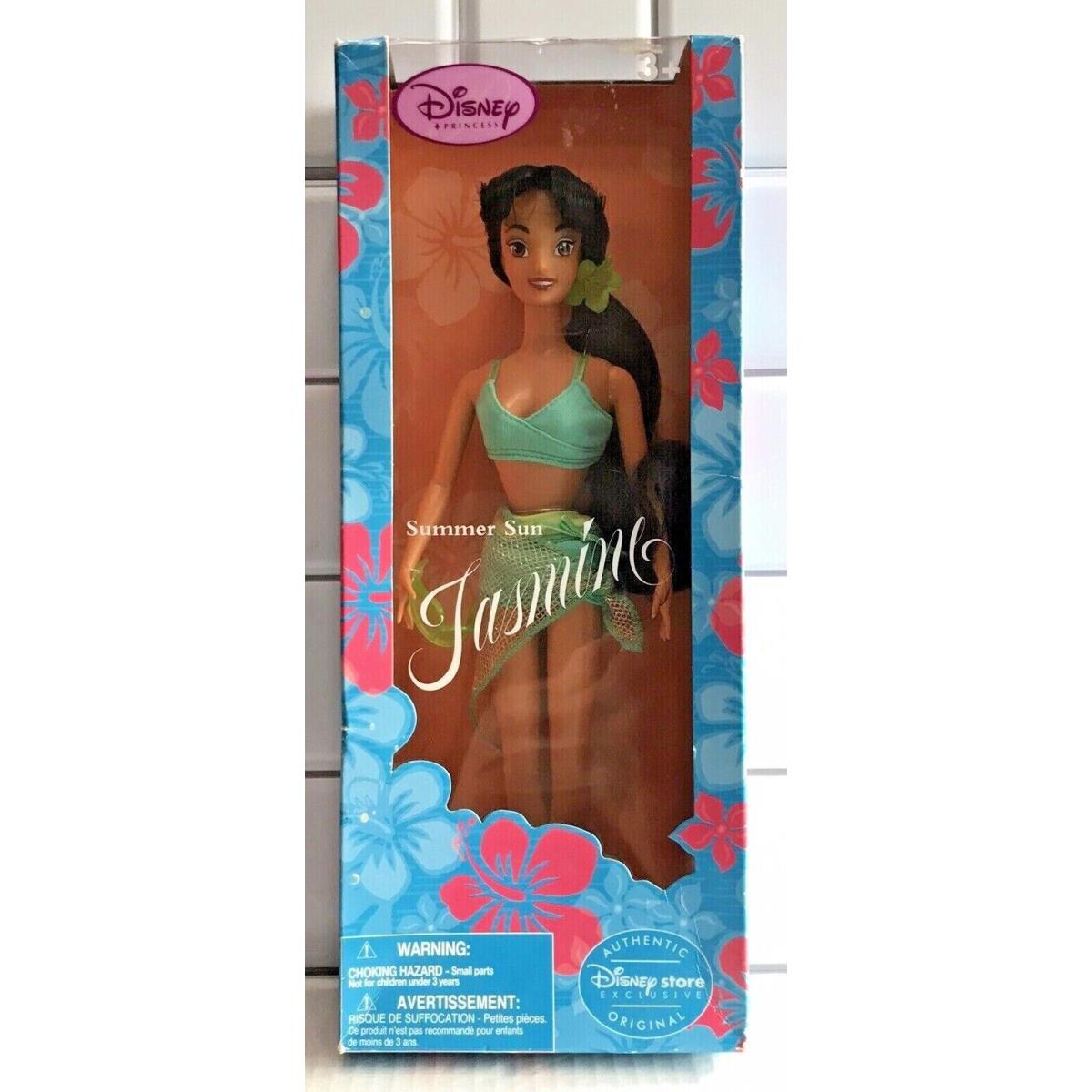 Disney Store Exclusive Summer Sun Jasmine Doll Aladdin Princess Nos