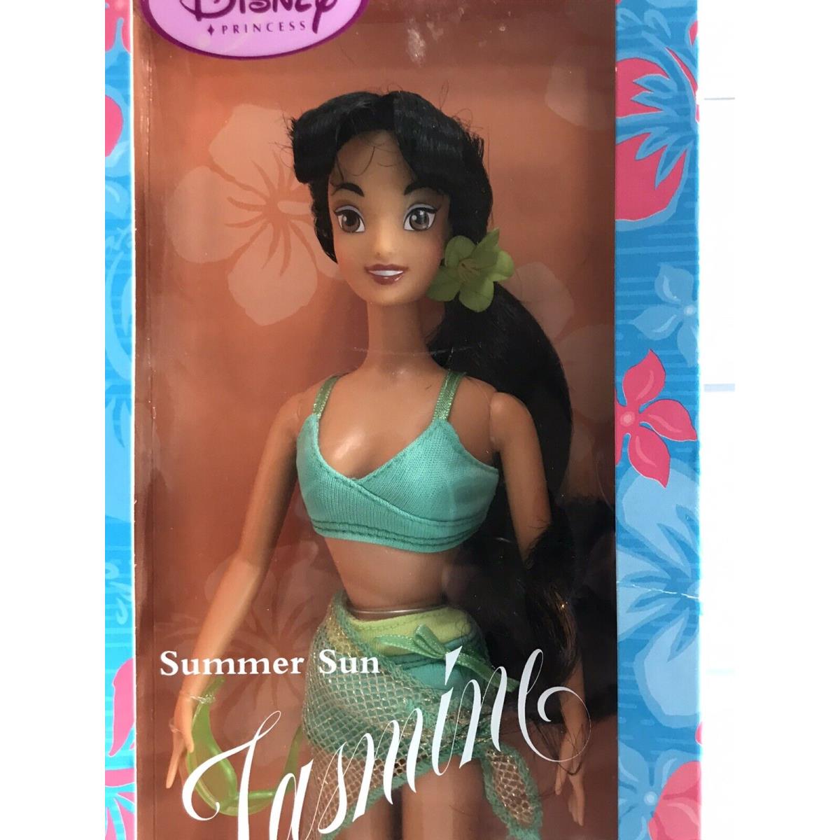 Disney Store Exclusive Summer Sun Jasmine Doll Aladdin Princess Nos