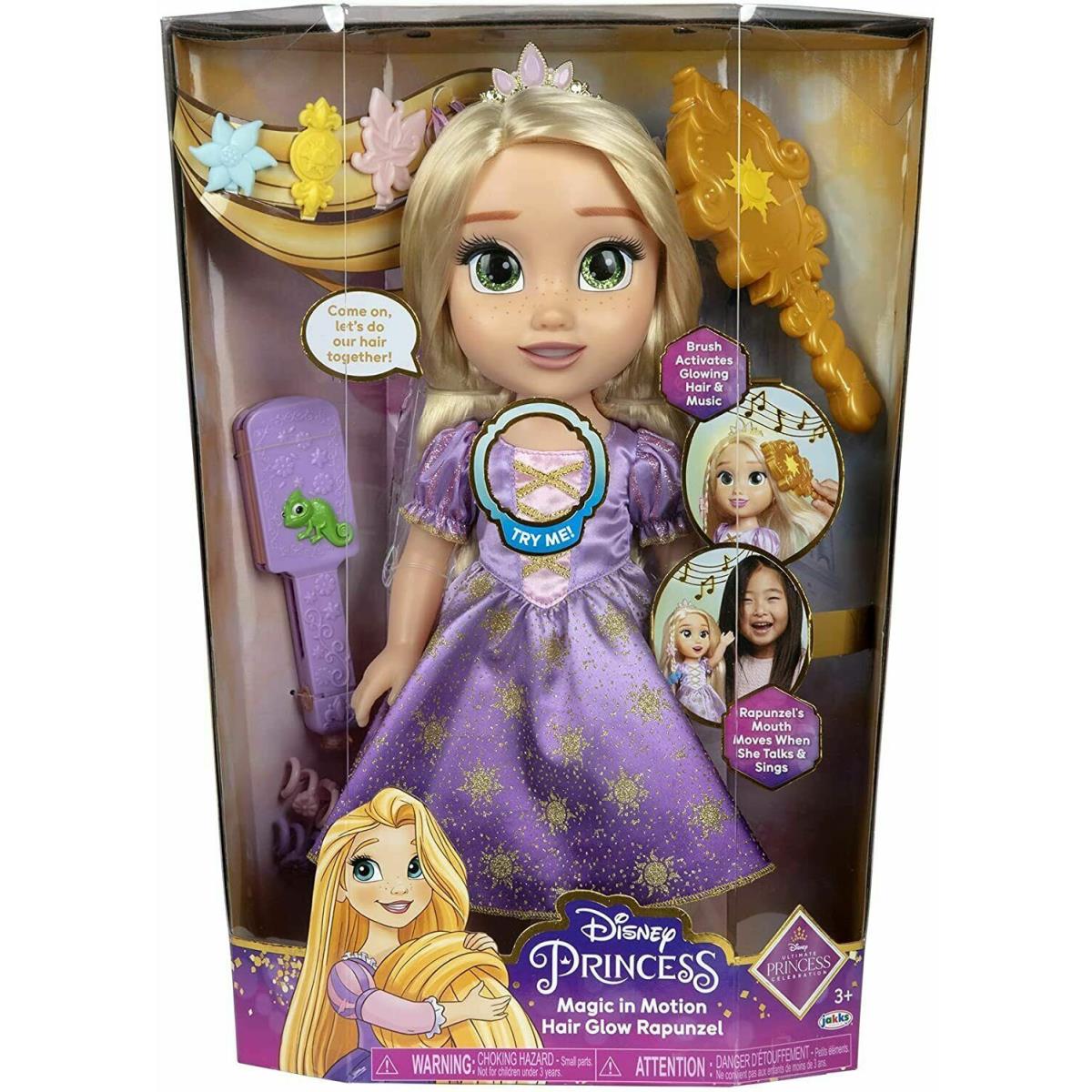 Disney Princess Magic In Motion Hair Glow Rapunzel Doll 2021