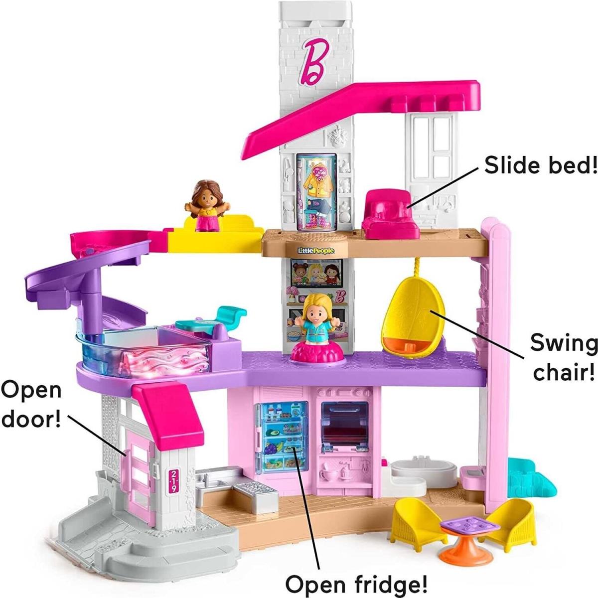 Barbie Toys Little Dreamhouse Interactive Toddler Playset Doll House For Girl