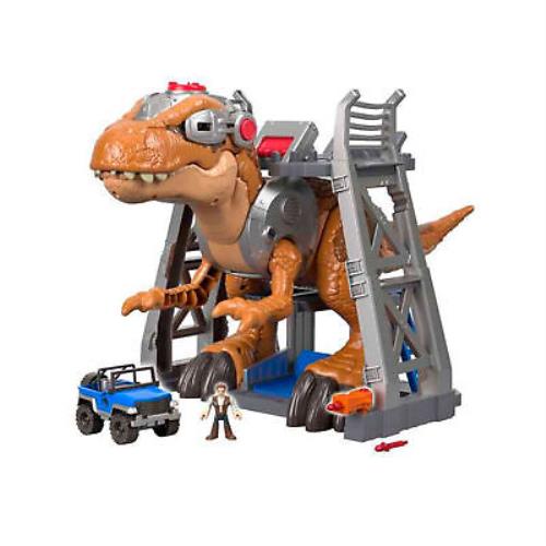 Fisher-price Imaginext Jurassic World T Rex Dinosaur Toy with Owen Grady Figure