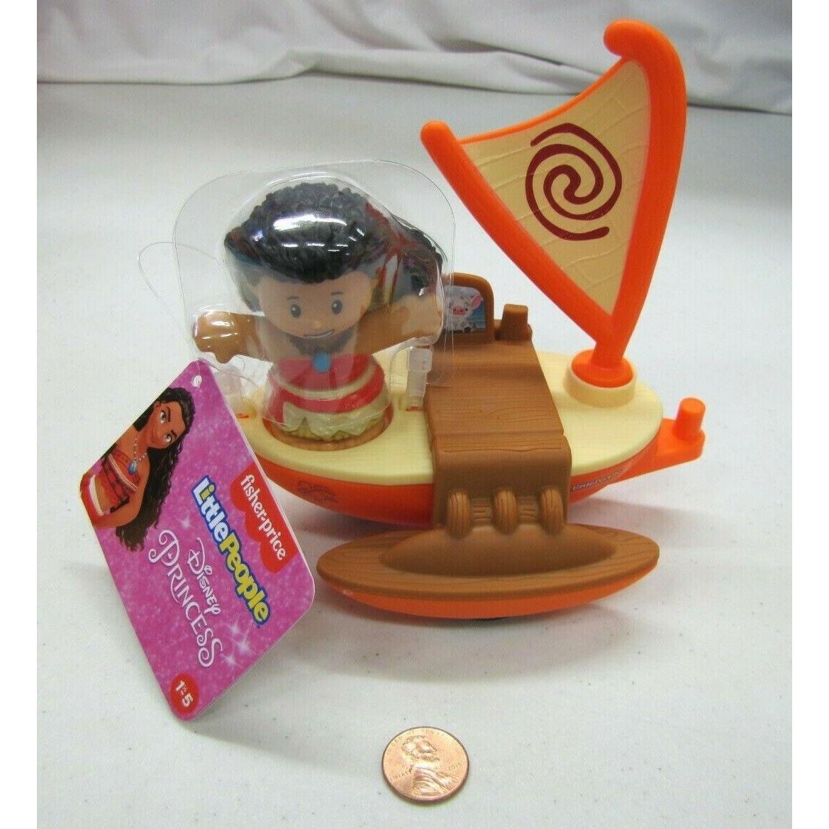 Fisher Price Little People Moana Raft Boat Disney Princess Parade Float Toy