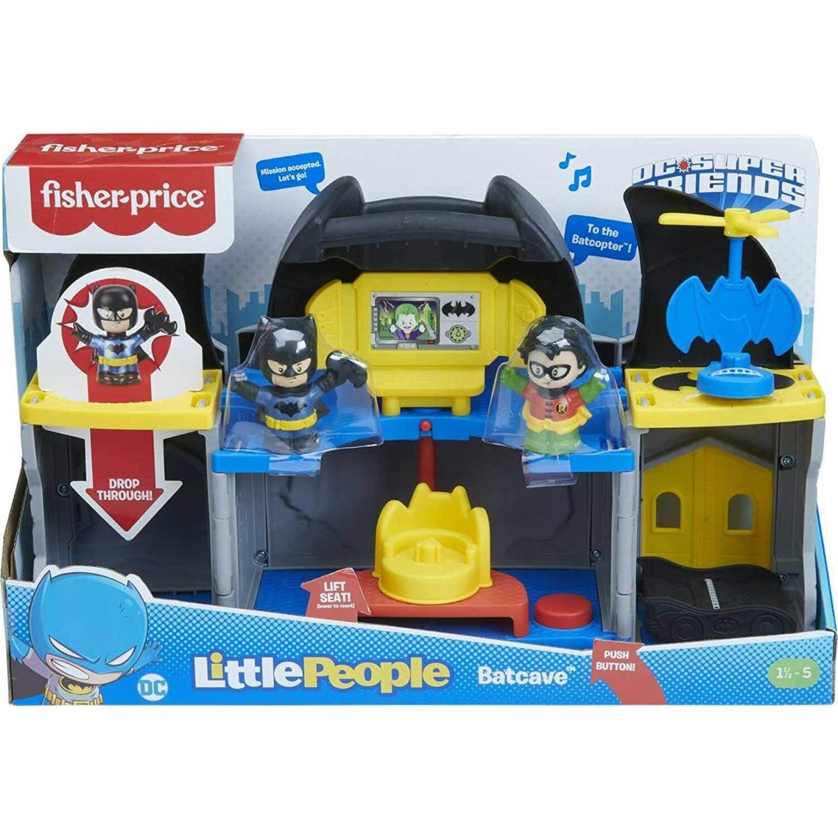 Fisher-price Little People DC Super Friends Batcave Batman Playset with Figures