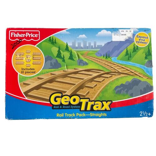 Fisher Price Geotrax G6171 Rail Track Pack Straights 10 Piece Tan Track Expansion Replacement