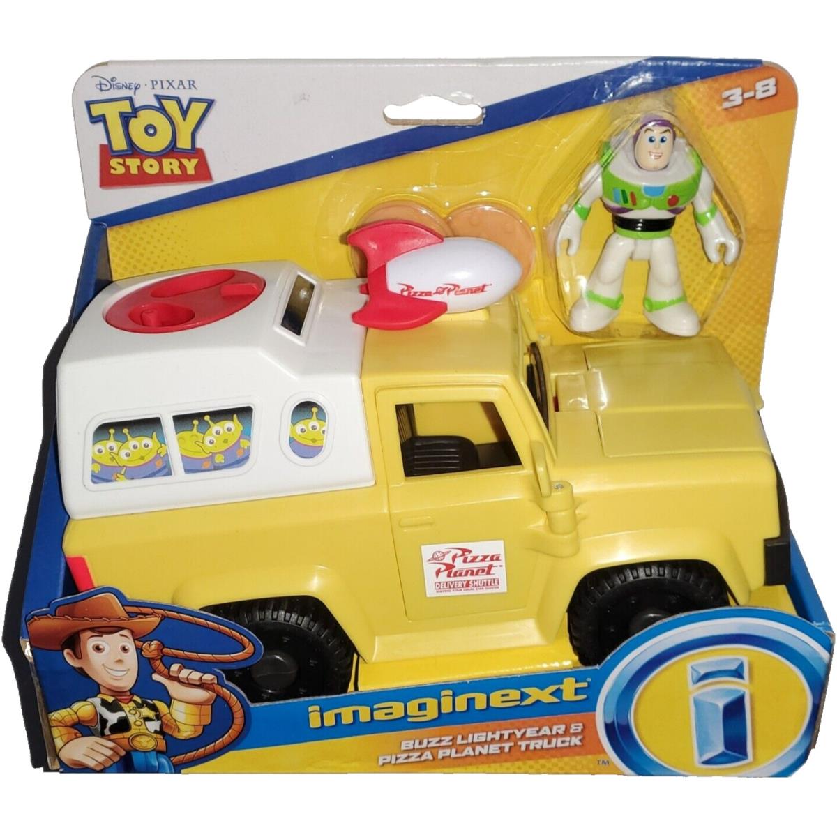 Imaginext Toy Story Buzz Lightyear 3 Action Figure Pizza Planet Truck