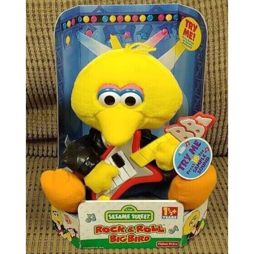 Rock Roll Big Bird Ctw Sesame Street Fisher Price 1999 Vintage Toy Works