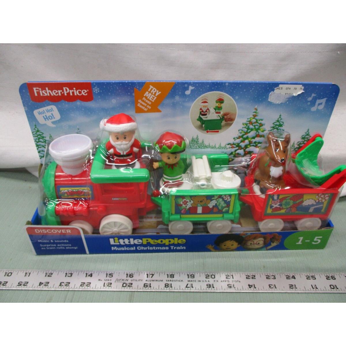 Fisher Price Little People Christmas Train Musical Reindeer Elf Santa Clause Toy