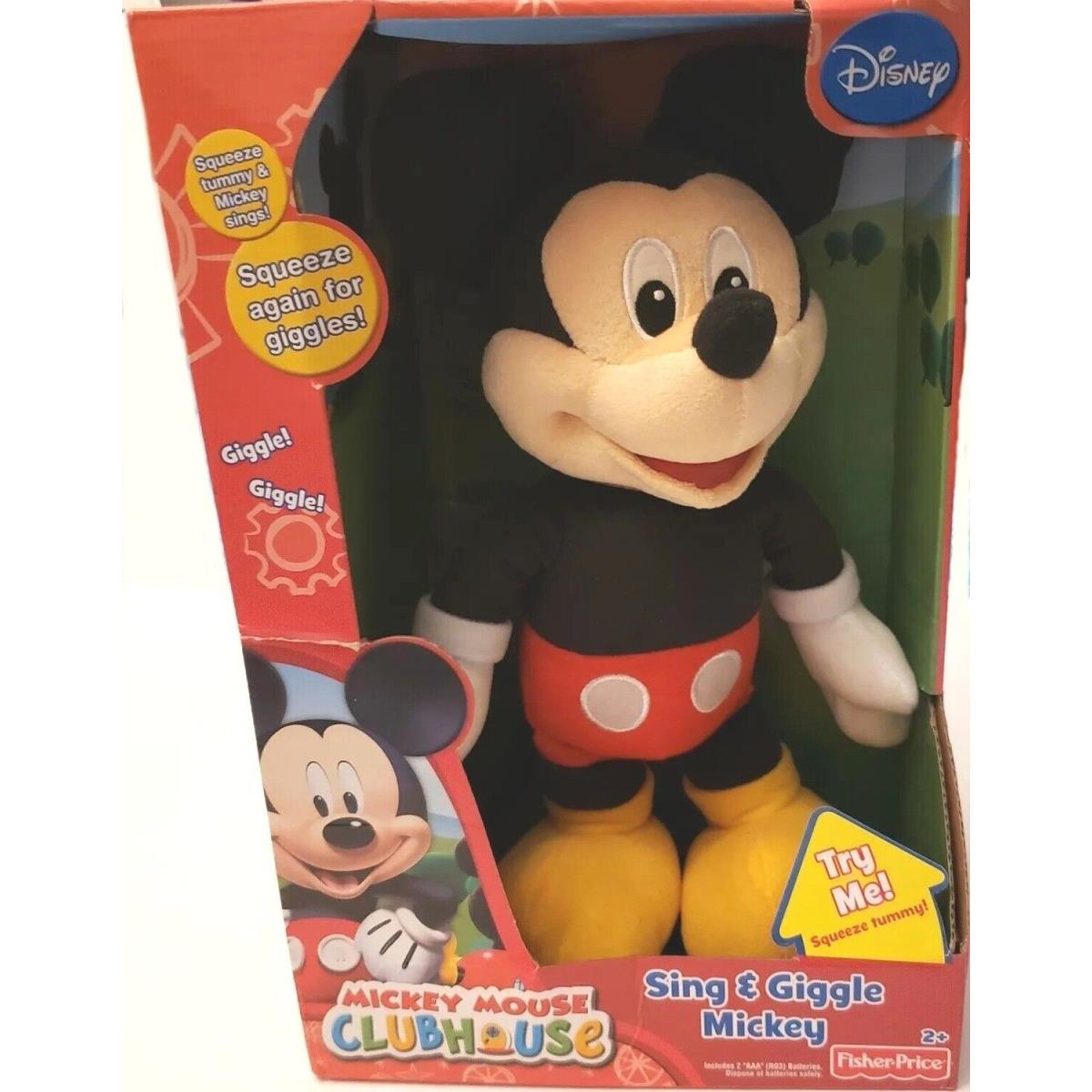 Fisher-price 98128 Sing Giggle Mickey Mouse Plush Doll Disney Retired I