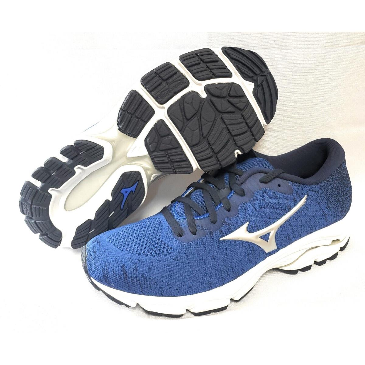 Mens Mizuno Wave Inspire 16 Waveknit Blue Athletic Running Sneakers Shoes