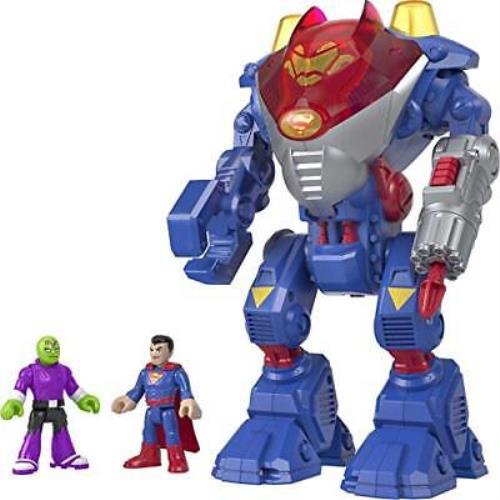 Fisher Price Imaginext DC Super Friends Superman Robot Playset with Lights Sounds 2 Figures