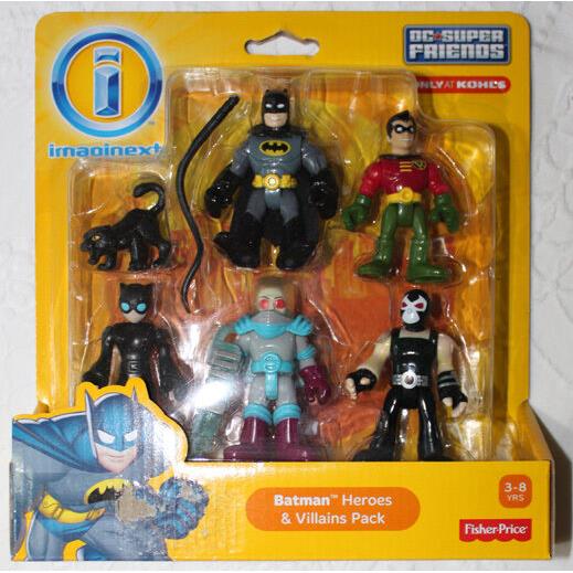 Imaginext Batman Robin Heroes and Villians Pack Figures Fisher Price Moc
