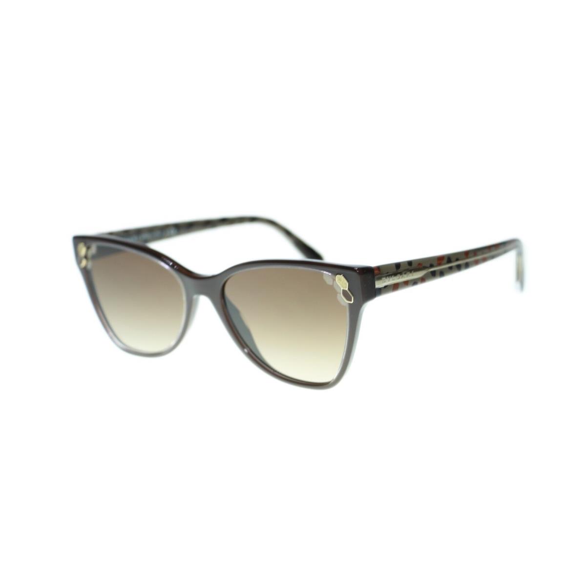 Bvlgari Women`s Cat Eye Sunglasses BV8208 545413 Brown Lens 56mm