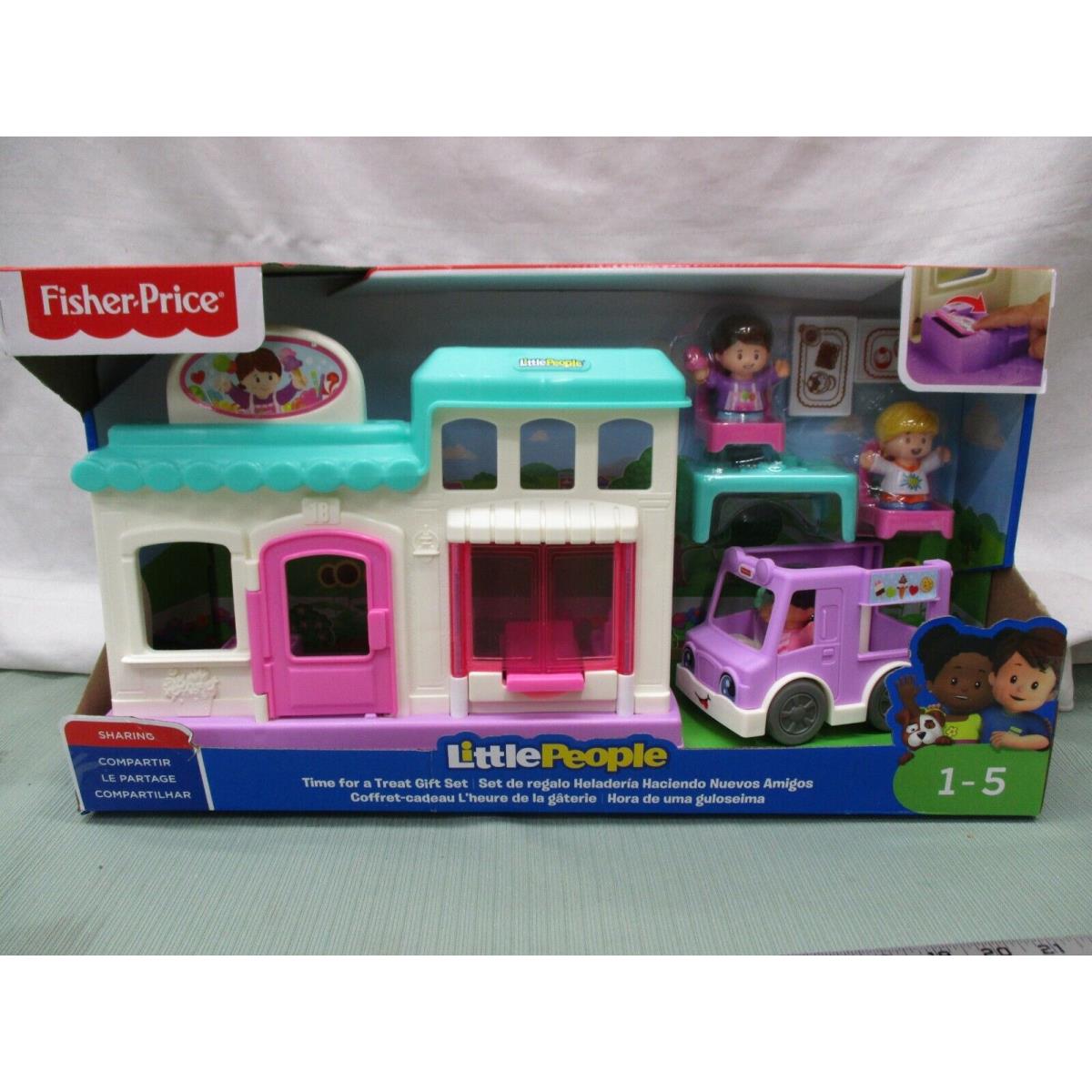 Fisher Price Little People Time For a Treat Gift Set Ice Cream Shop Sharing Toy