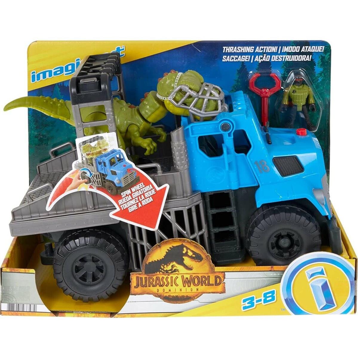 Fisher Price Jurassic World Dominion Imaginext Break Out Dino Hauler Figure Set