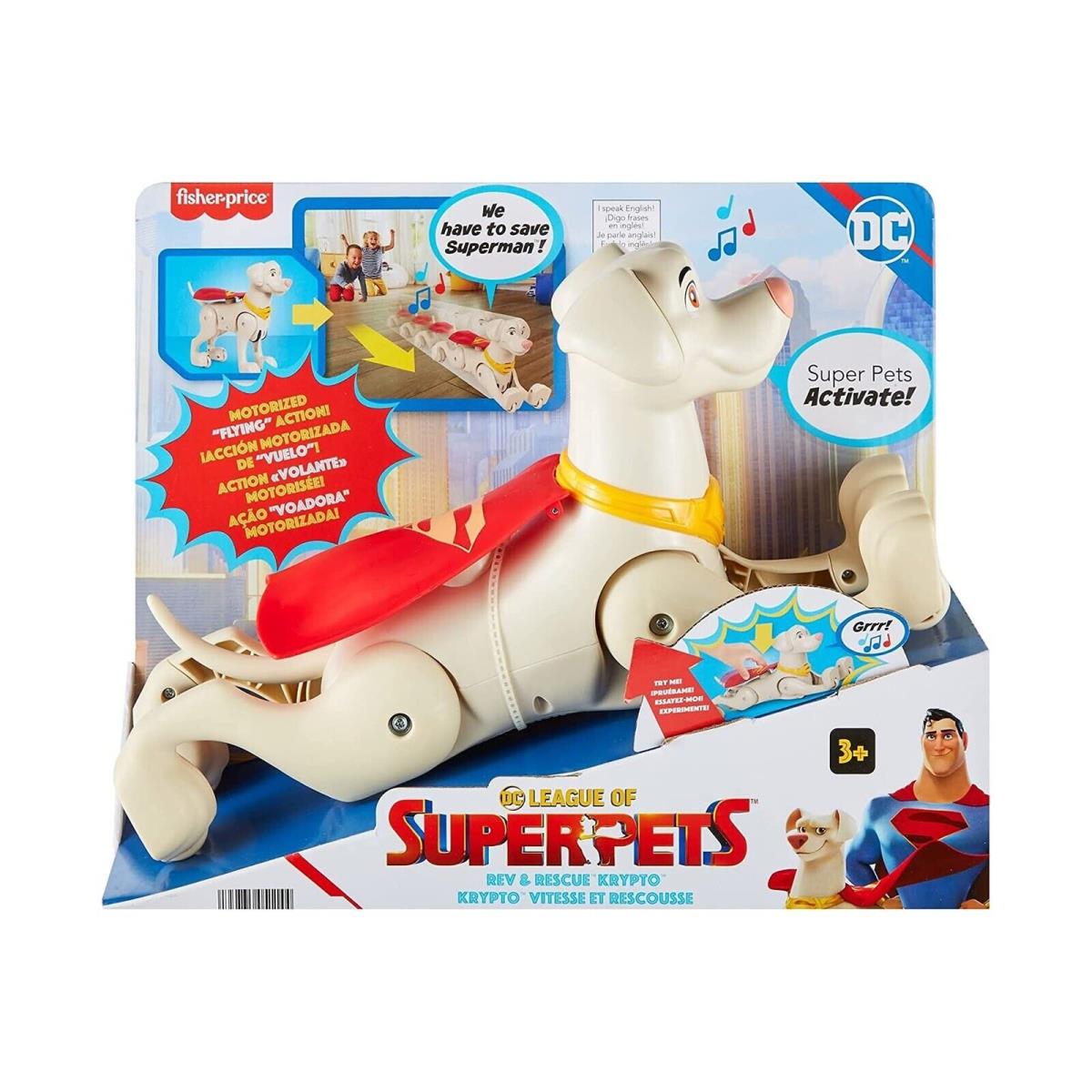 Fisher Price DC League Of Superpets Rev and Rescue Krypto IN Stock