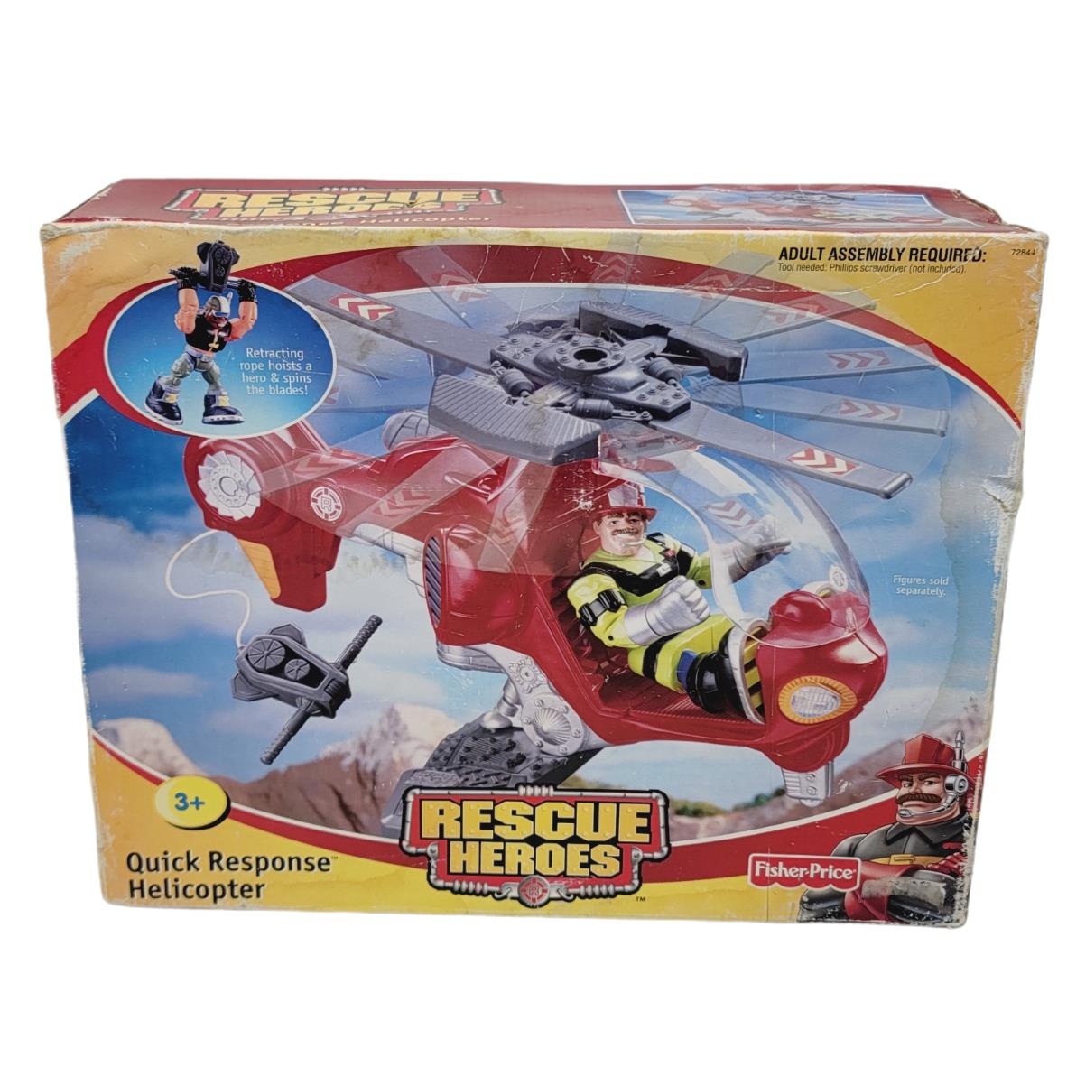 Rescue Heroes Quick Response Fire Helicopter Fisher Price 2001 Age 3+