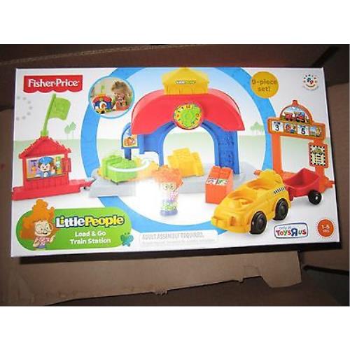 Fisher Price Little People Load and Go Train Station Fence Car Girl House