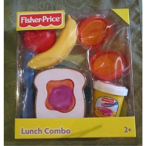 Fisher Price Fun Food Lunch Combo Orange Peel Jelly Bread PB J Banana Apple