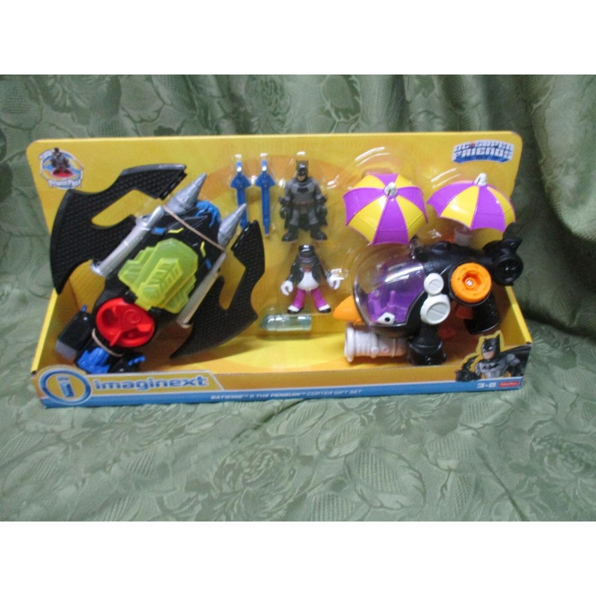 Fisher Price Imaginext Batwing The Penguin Copter Gift Set Batman Missile