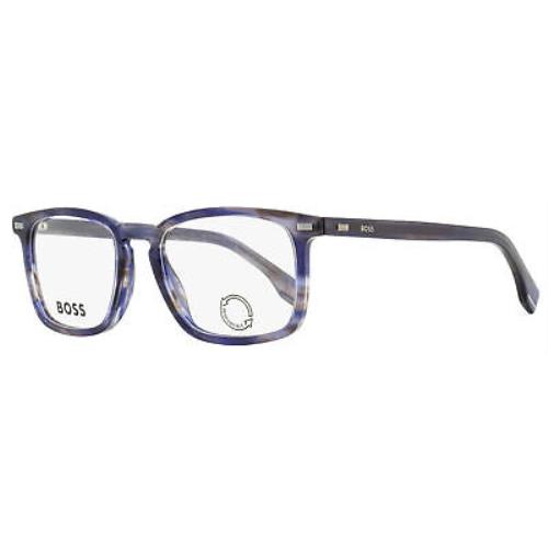 Hugo Boss Rectangular Eyeglasses B1368 Jbw Blue Havana 53mm - Blue Havana, Frame: Blue Havana, Lens: