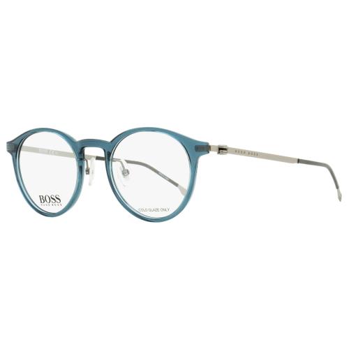 Hugo Boss Round Eyeglasses B1350F Pjp Blue/ruthenium 49mm