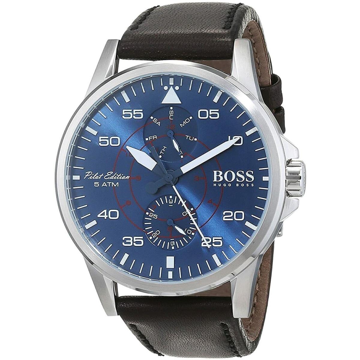 Hugo Boss 1513515 Day and Date Display Leather Strap Men s Watch