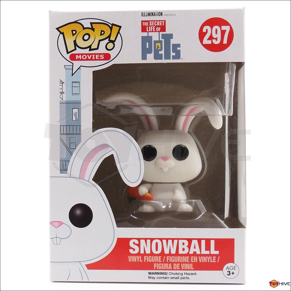 Funko Pop Movies The Secret Life of Pets Snowball 297 Vinyl Dog Figure