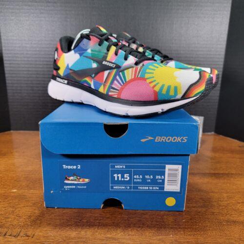 Brooks Trace 2 Cushion Neutral Rainbow Multicolor Road Running Shoes Mens 11.5 D