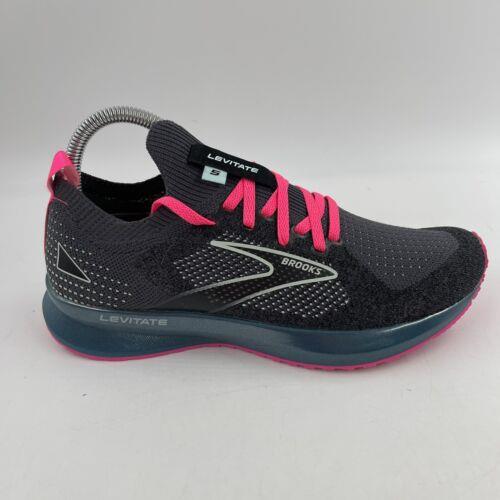 Brooks Womens Levitate Gts 5 Grey Pink Running Shoes Sneakers - Size 7.5 B