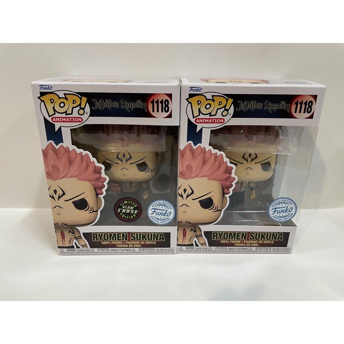 Funko Pop Ryomen Sukuna Common and Chase Bundle Jujutsu Kaisen 1118